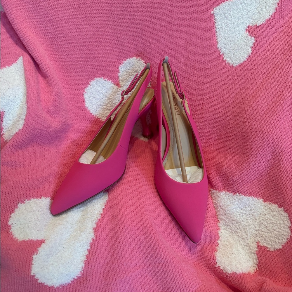 Hot pink pumps